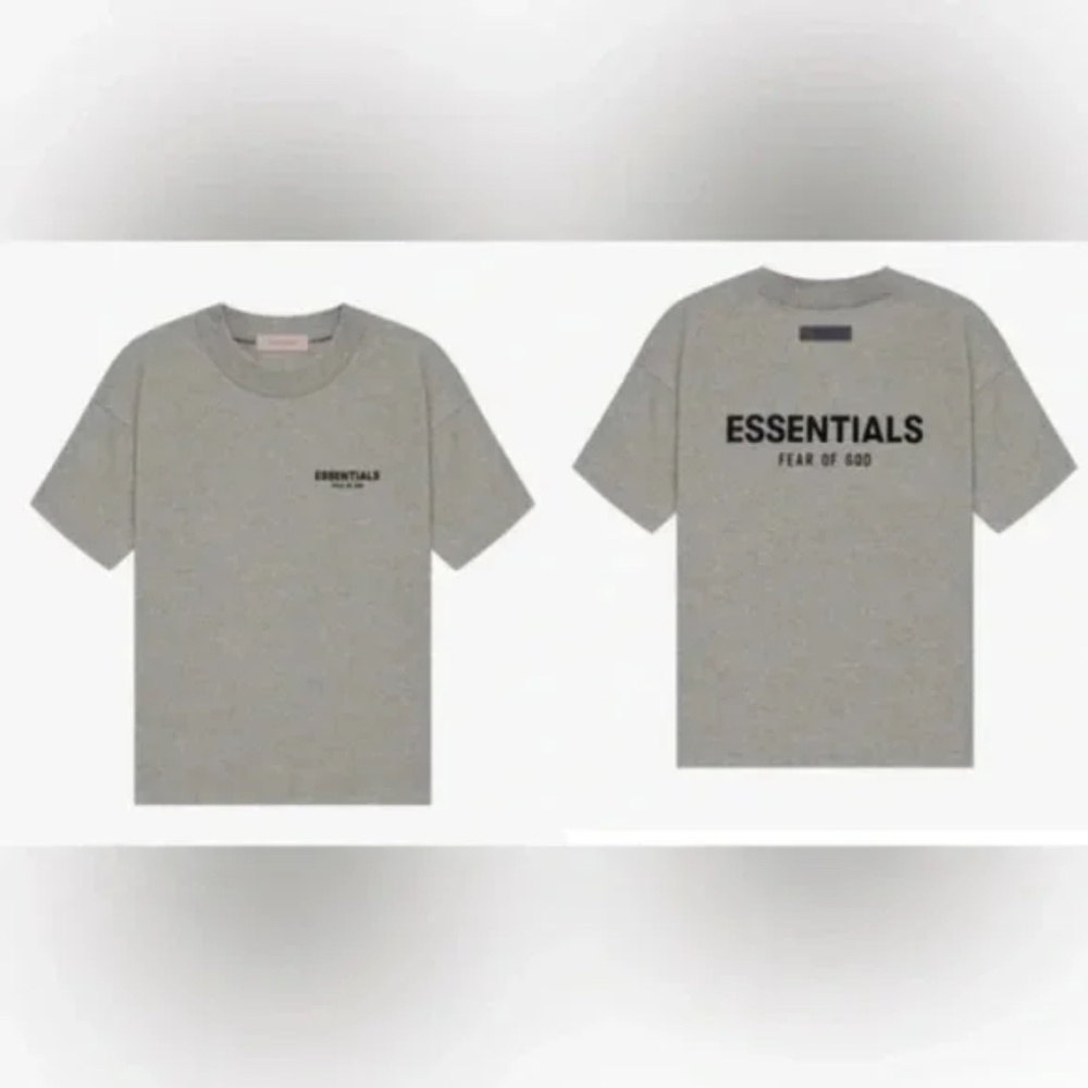 New Essentials Fear of God dark oatmeal gray oversized tee Shirt men's Medium